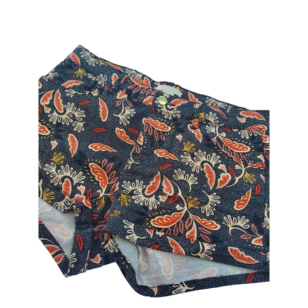 H&M Shorts 6 Cuffed Low Rise Floral‎ Multi Color Summer Casual